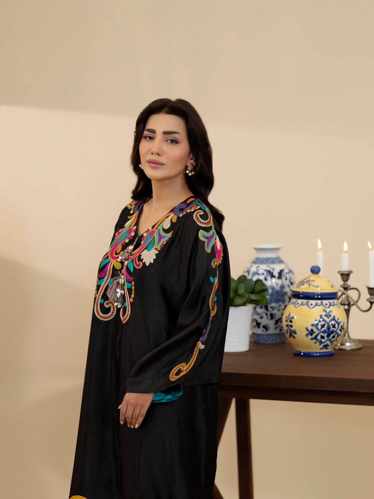 Onyx Bloom Kaftan 5 Midnight Mosaic