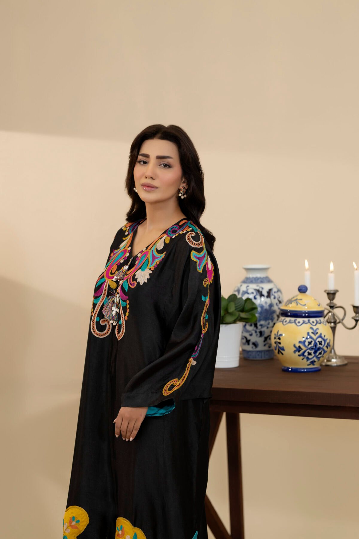 Onyx Bloom Kaftan 5 Midnight Mosaic