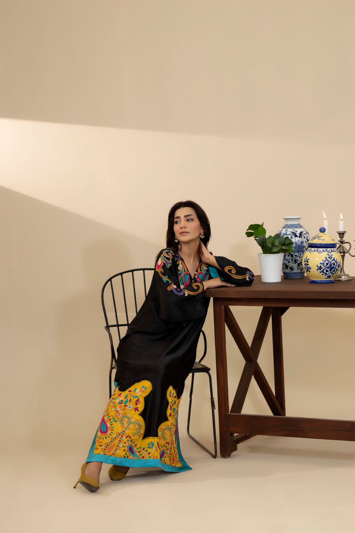 Onyx Bloom Kaftan 7 Midnight Mosaic