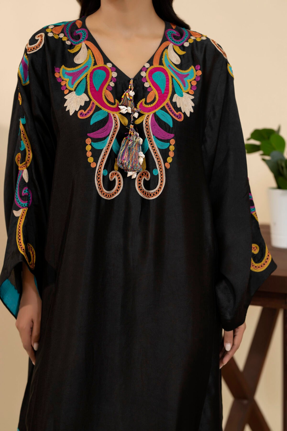 Oynx Bloom Kaftan 1 Midnight Mosaic